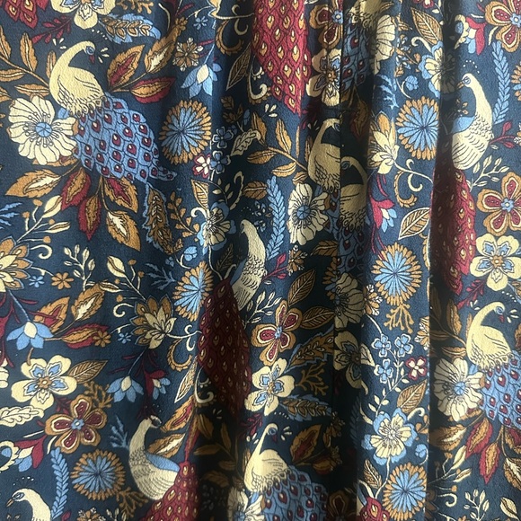 LOFT Peacock Print Flutter Sleeve Top XL - Picture 6 of 6